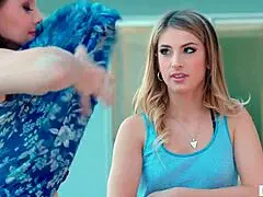 Girlsway Practice Kissing Turns Into Sweaty Lesbian Sex with Nickey Huntsman and Kristen Scott!