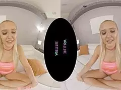 vrallure pretty in pink gets her shaved pussy toyed with