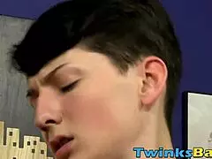 tattooed gay enjoys a hot blowjob before bareback with twink