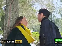 Wow, Abigail Mac gets her pussy slammed by Small Hands in the forest!