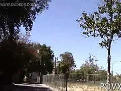 in this pov scene, the alluring teen slut sucks the erected cock until orgasm