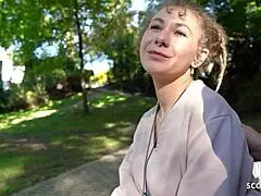 german scout arranges first anal creampie for tiny teen