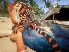 How does this tiger make lizard cum so many times?