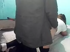 LATINA MILF BENT OVER FOR DOGGYSTYLE FUCKING ON COLD DAY