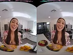 Vrallure brunette juices her big tits