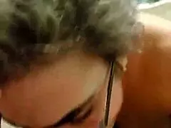 Fat BBW Gives Intense Blowjob