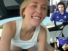Hot Couple Fucks In Tesla Car!