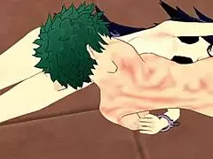 Deku and Midnight are getting horny in this hentai. They do blowjobs, handjobs, and cumshots all over.