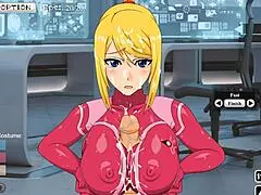 zero suit samus titty fuck scene in anime hentai with costumes, flashing, and fucking