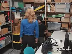 Lucky thief fucks the horny MILF security guard on hidden cam.