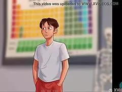 hot asian teacher says 'show me that monster cock' in summertime saga 28