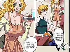 Hermosa otaku tetona enjoys anime adventures in her room.