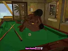 let's play on the pool table with some hentai action