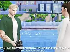 In 3D hentai, brunette model chooses rough POV game