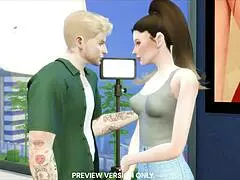 In 3D hentai, brunette model chooses rough POV game