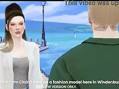 In 3D hentai, brunette model chooses rough POV game