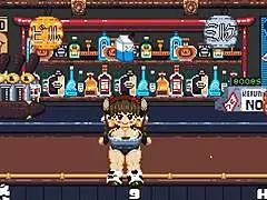 Riding in cute hentai game with giant boobs! 🍈