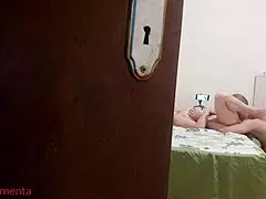 I accidentally saw my stepson pounding his wife hard. Now I crave that big Brazilian cock myself in our homemade setup.