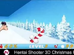 Hentai shooter game at 3d christmas party