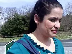 Public cum facial turns into shameful street walk