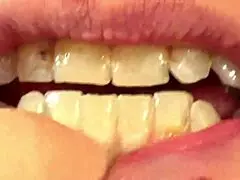 Mouth vore close up of fifi foxx eating gummy bears!