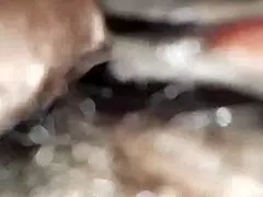 The mature housewife in the bedroom gets fucked by her ebony roommate for a creampie.