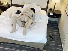 Fucking petite 18+ tattooed beauty's tight pussy in cowgirl position.