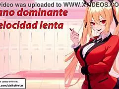 in this spanish hentai roleplay, she's giving joi instructions to jerk off.
