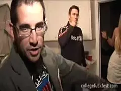 Intense kegger sex with petite teen sucking and doggystyle outdoor