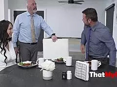 Cuck husband catches boss banging his wife Alexa Payne in wild action.