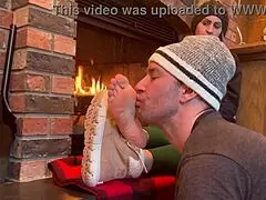 i worshipped the ski instructor's soft sweaty feet after she wore winter boots all day