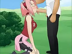 Naruto - Sakura Haruno's super deepthroat blowjob!