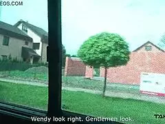 That dirty whore in shorts looks ready to be smashed in the van