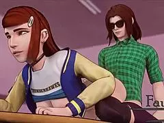 erica completely lost her shame in 3d hentai