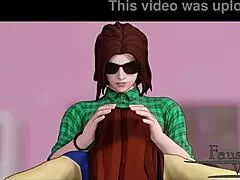 erica completely lost her shame in 3d hentai