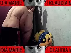 spanish curvy pornstar with big ass and small tits gets her pussy licked by gay friend before masturbating.