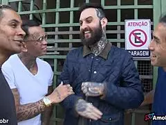 Simple Game Turns into Gangbang with Brunette Milf and Monster Cock