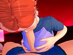 Gwen wants to have fun with a big cock, she loves heating up her tits in adult version.