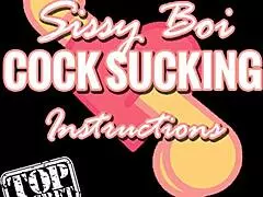 sissy boi learns cock sucking