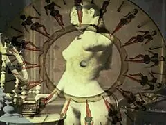 Vintage Illustration Depicts Retro Scenes