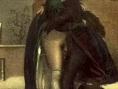 Vintage Illustration Depicts Retro Scenes