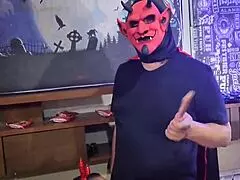 Asian Woman With Big Tits In Sexy Halloween Costume