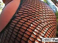 hot christy mack shows her big tits and ass