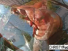 hot christy mack shows her big tits and ass