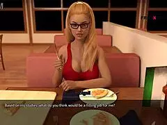 aby blows alex in the car and swallows his cum