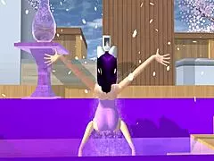 Hey, check out this POV cartoon fox girl dancing on your lap in Sakura School Simulator