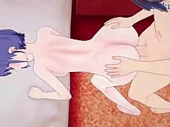 hayase yuuka and oki aoi have intense sex in blue archive hentai