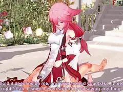 yae miko having wild sex in genshin impact 😍