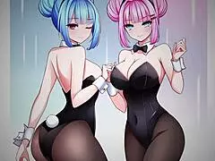 Liona fingers her tight pussy in crotchless gear. Wow, so wet!