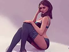 beautiful model intriguingly shows fashion work in cute poses